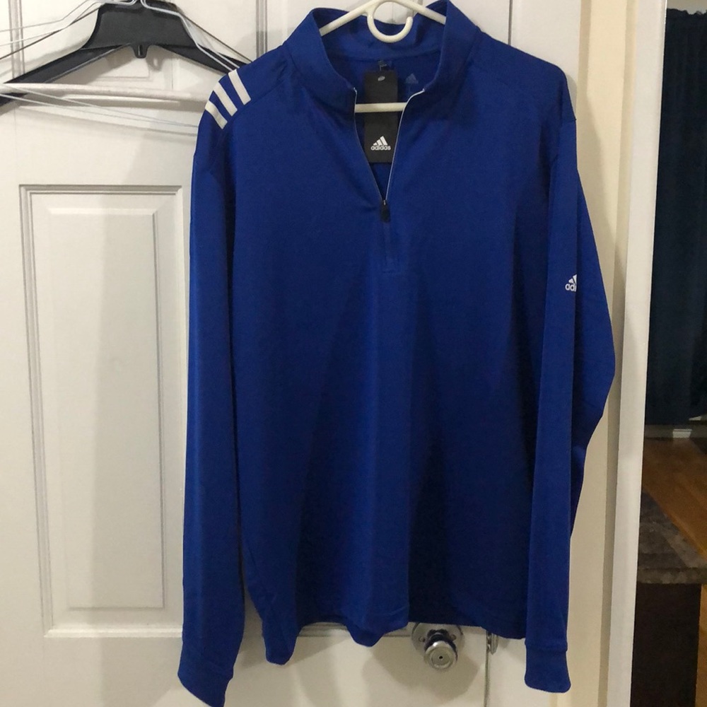 Adidas 3 stripe core 1/4 zip sweatshirt